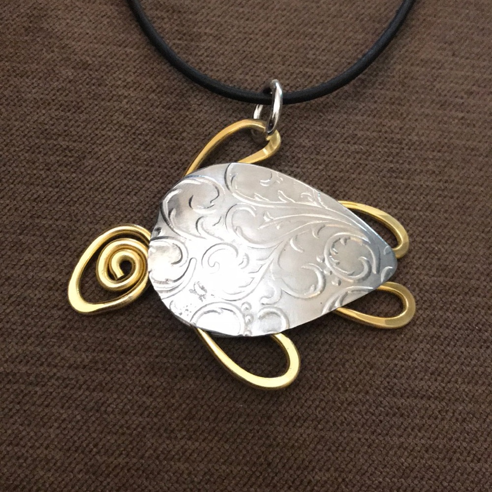 Turtle charm necklace